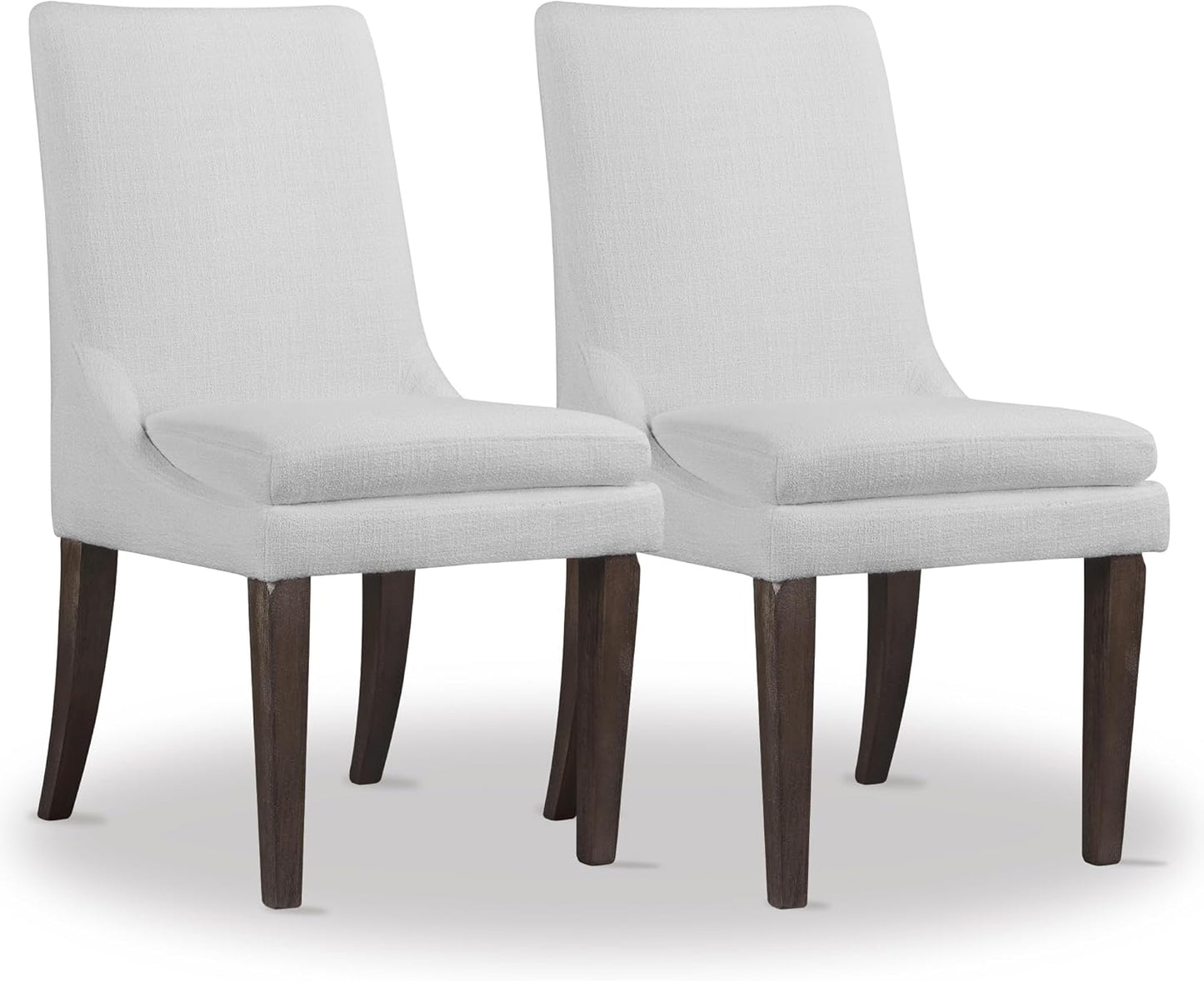 Upholstered Dining Chairs Modern Sidechair Performance Fabric High Back Armlesschair for Diningroom Kitchen,Dark Grey,Set of 4(2 Box)