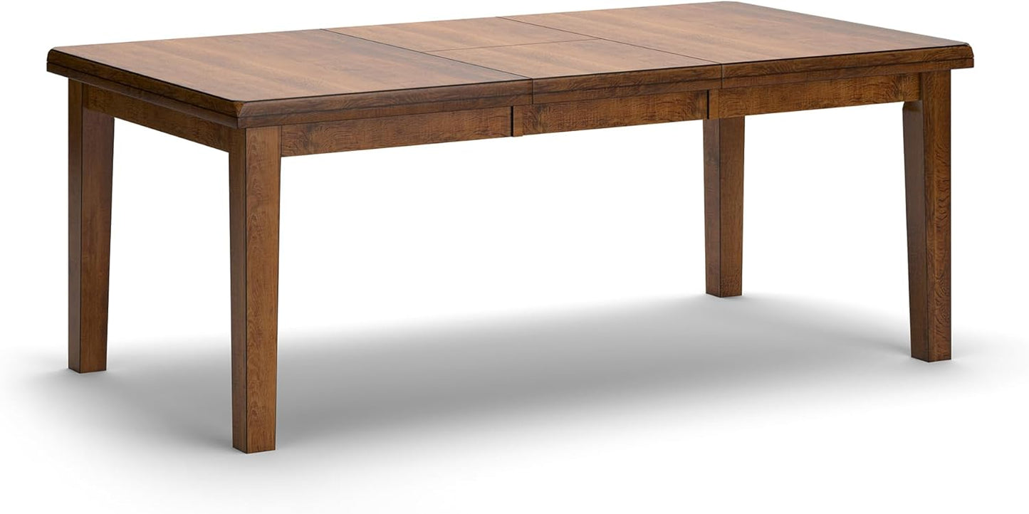 Signature Design by Ashley Haddigan Traditional Rectangular Dining Extension Table, Seats up to 8, Dark Brown