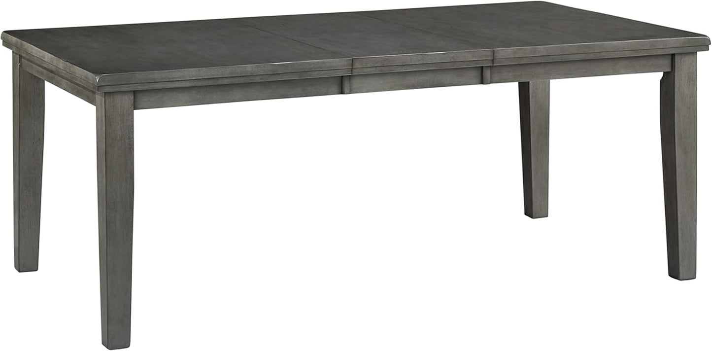 Signature Design by Ashley Haddigan Traditional Rectangular Dining Extension Table, Seats up to 8, Dark Brown