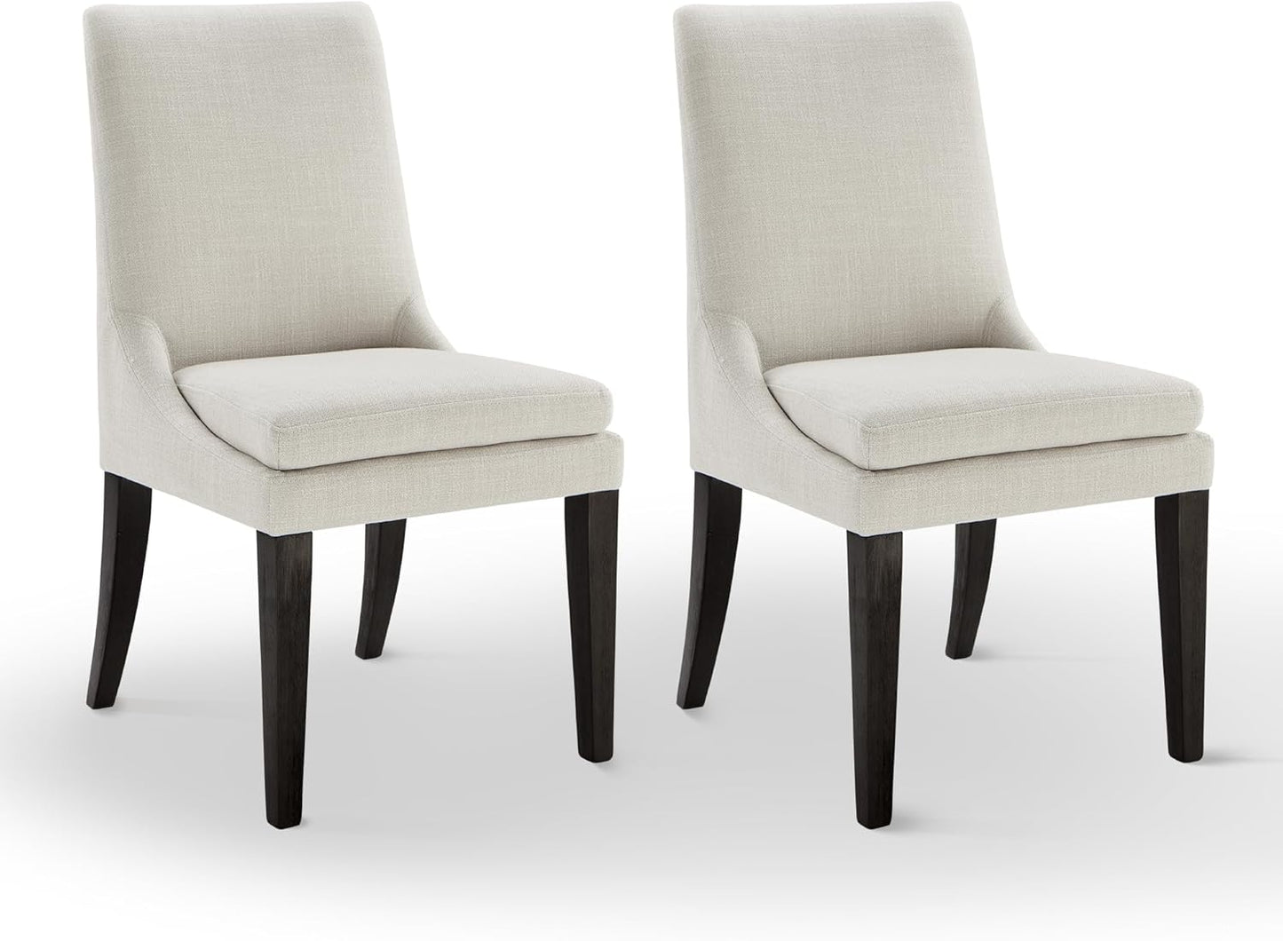 Upholstered Dining Chairs Modern Sidechair Performance Fabric High Back Armlesschair for Diningroom Kitchen,Dark Grey,Set of 4(2 Box)