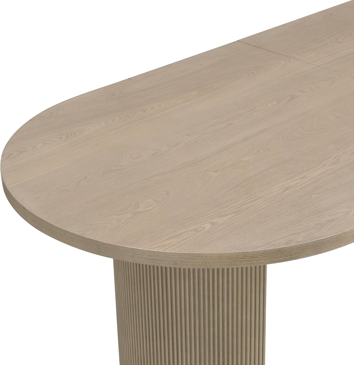 Christopher Knight Home Lancas Modern Minimalist Wooden Indoor Dining Table, Oval Top Dining Table Set for 6, Pedestal Dining Room/Kitchen Table, Ideal for Restaurant/Family Gatherings, Light Ash