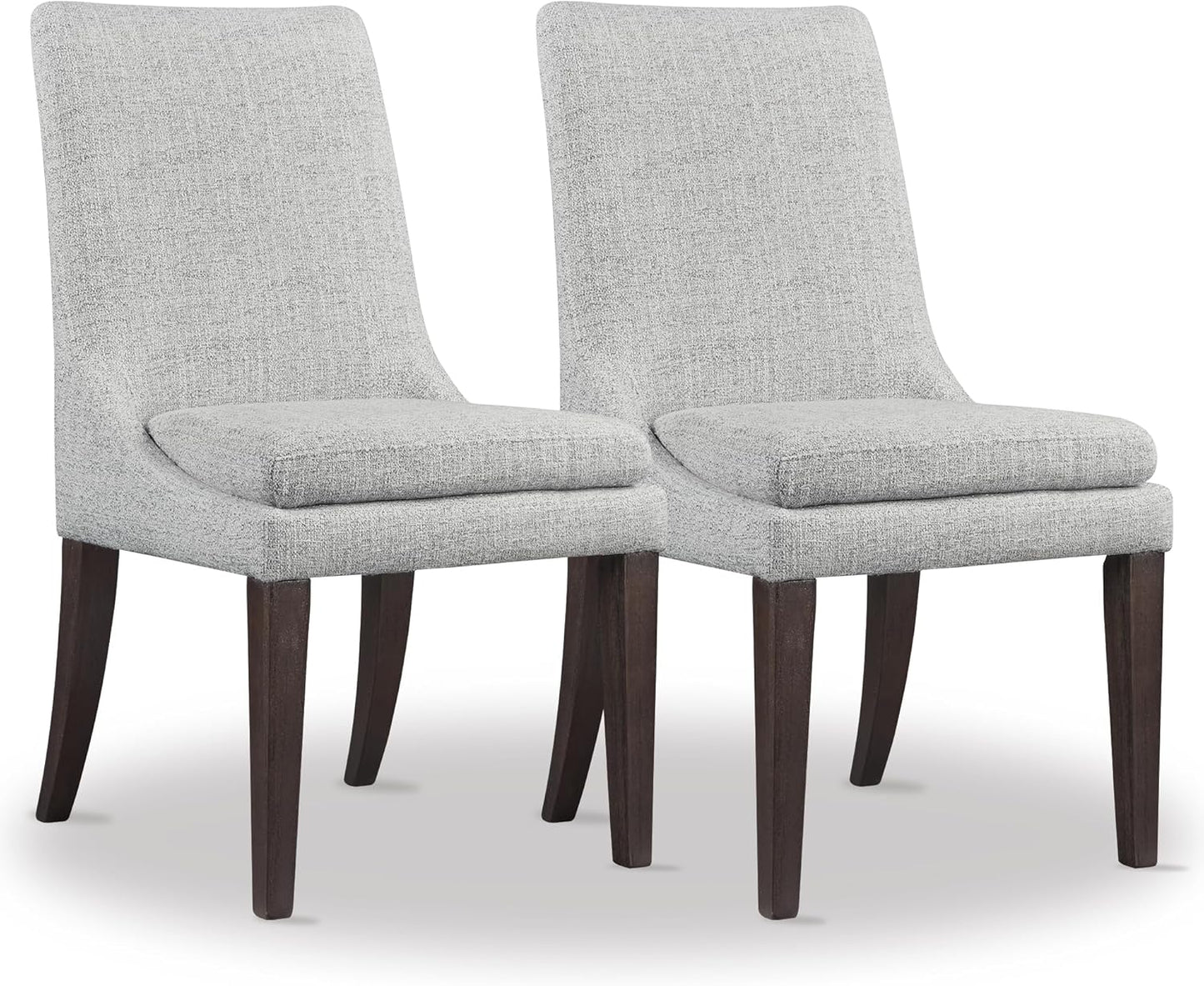 Upholstered Dining Chairs Modern Sidechair Performance Fabric High Back Armlesschair for Diningroom Kitchen,Dark Grey,Set of 4(2 Box)