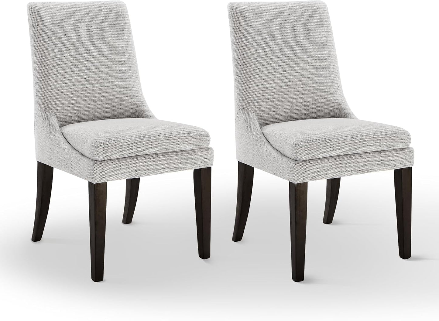 Upholstered Dining Chairs Modern Sidechair Performance Fabric High Back Armlesschair for Diningroom Kitchen,Dark Grey,Set of 4(2 Box)