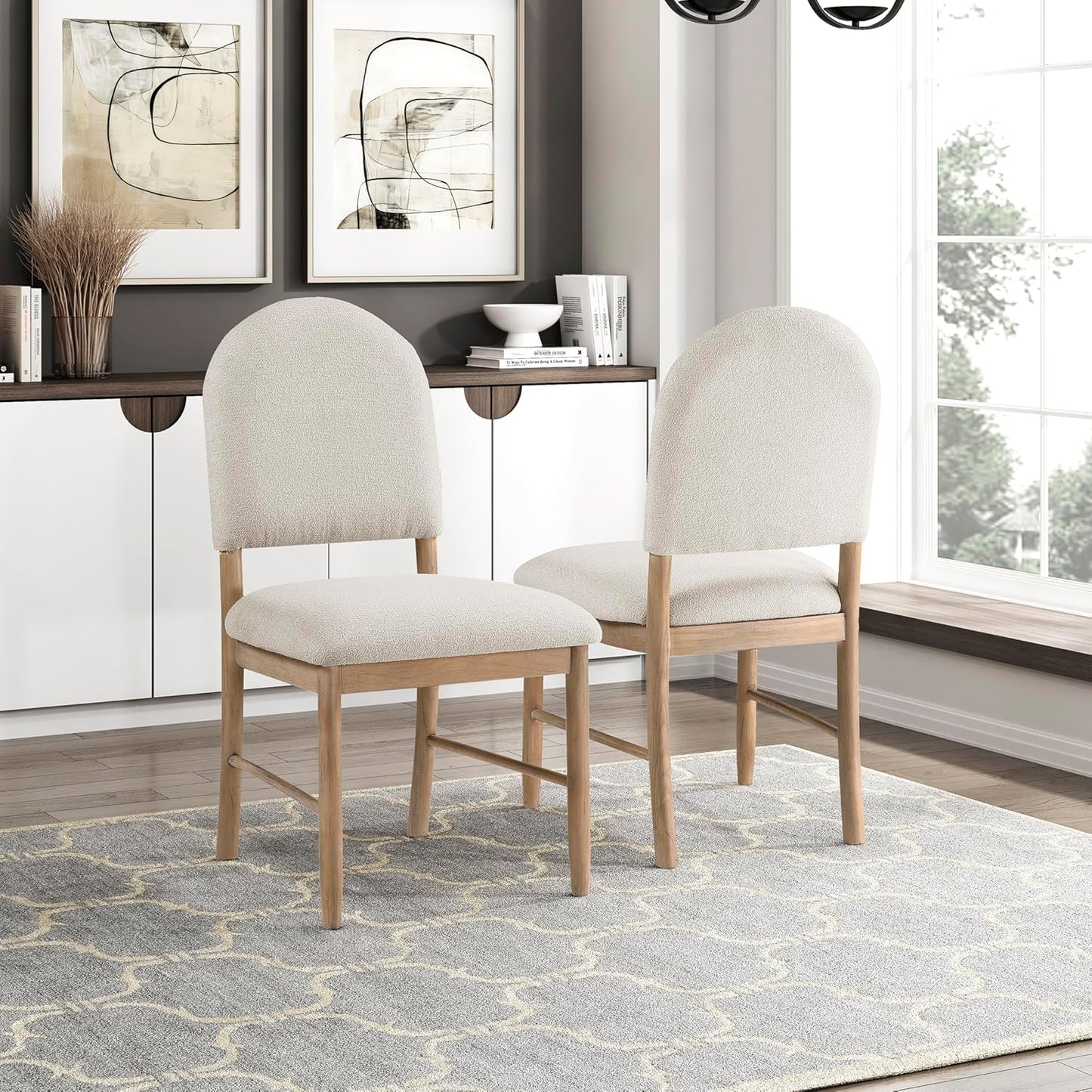 Lexicon 42"x 84" Oval Dining Table for 6 People, Extendable Wooden Dinner Table with Sturdy Base, for Kitchen/Dining Room, Easy Assembly, Natural